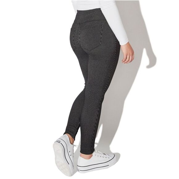 Valetta XL High Rise Ponte Pinstripe Leggings - Picture 2 of 9